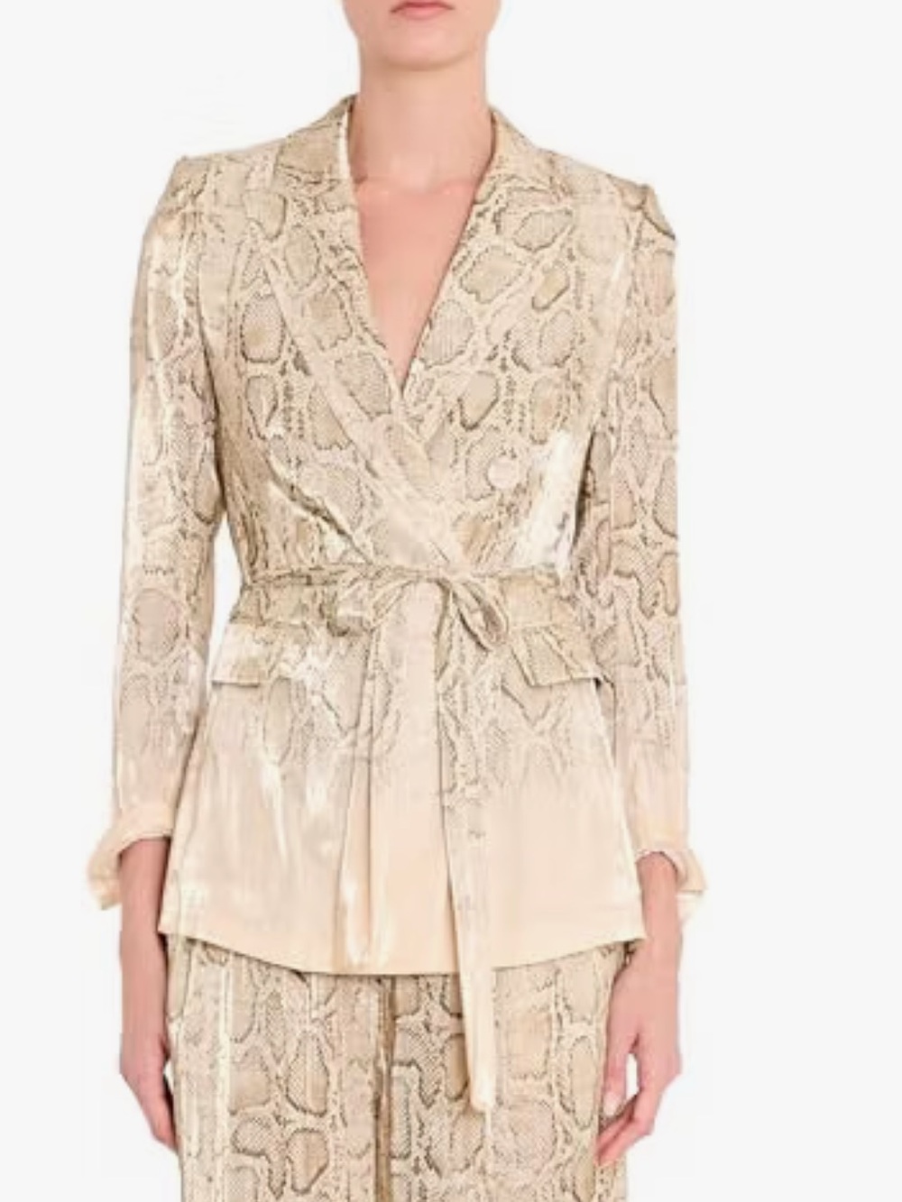 NWT Kobi Halperin Tova Tie Waist Jacket